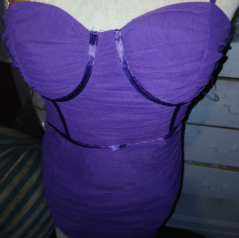 New Plus size xl purple formal dress